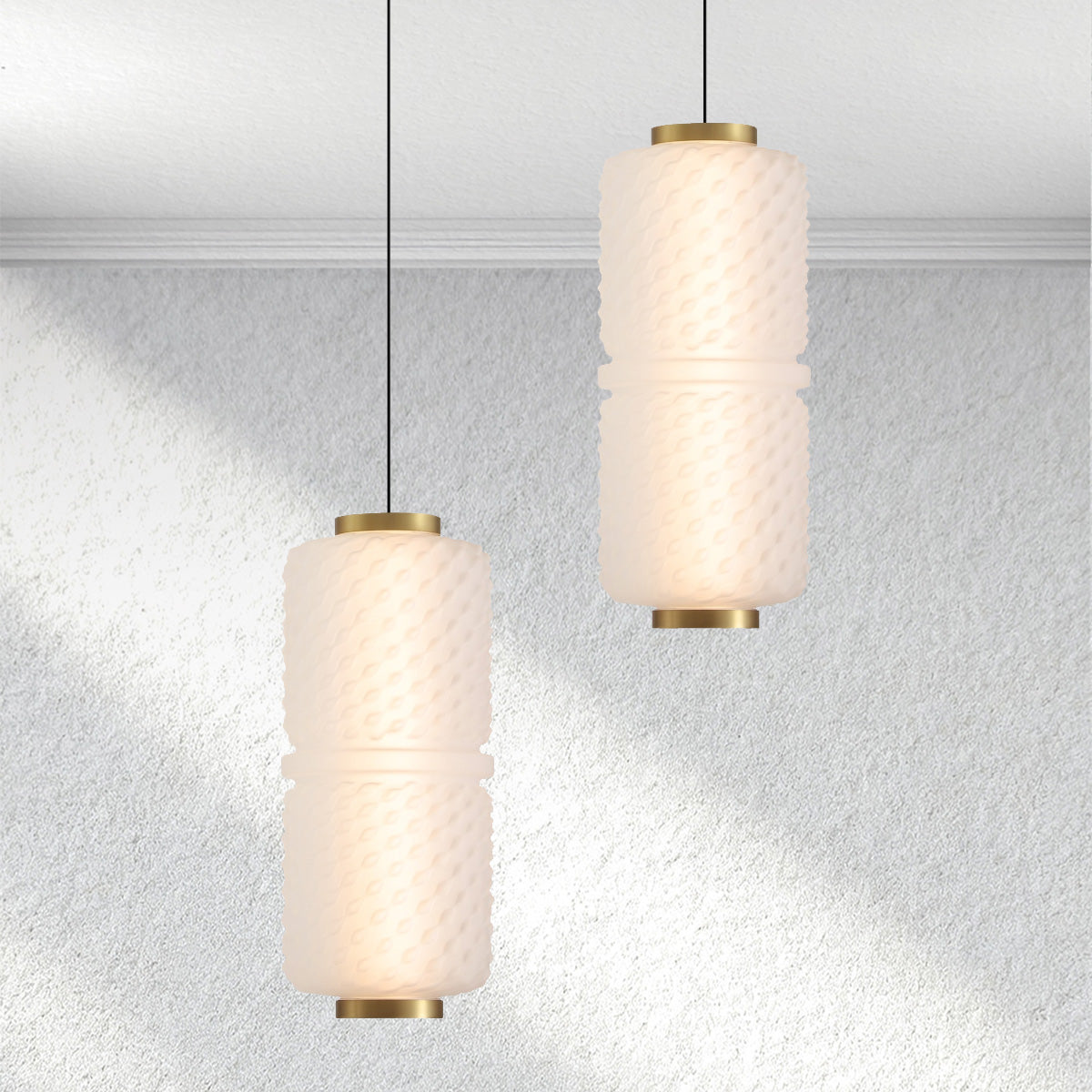 Axis Textured Glass Pendant-Fullstarlighting