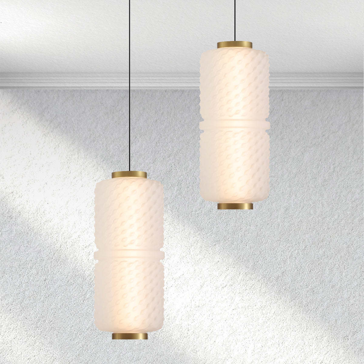 Axis Textured Glass Pendant-Fullstarlighting