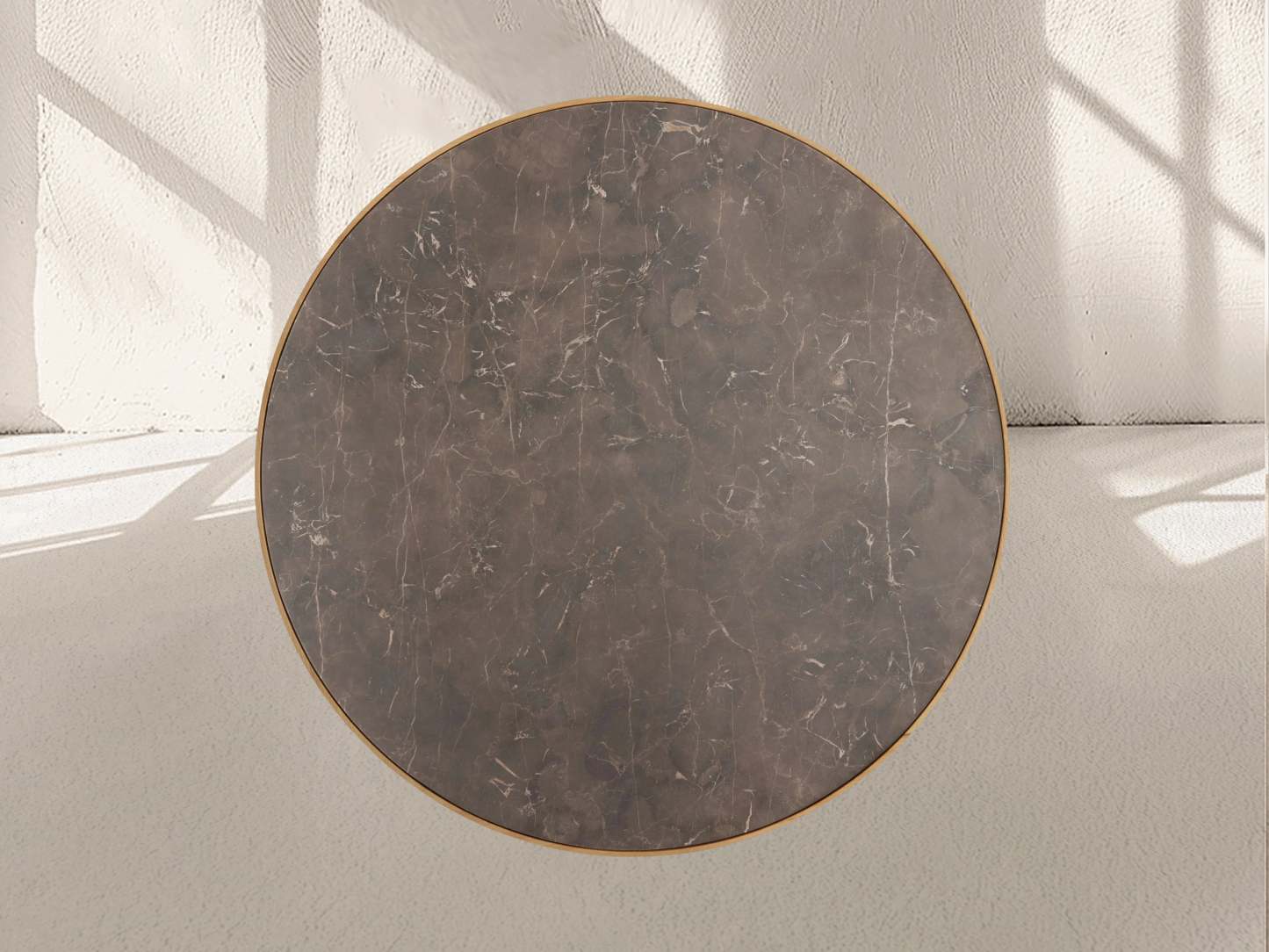 Aster Round Oak & Natural Marble Dining Table