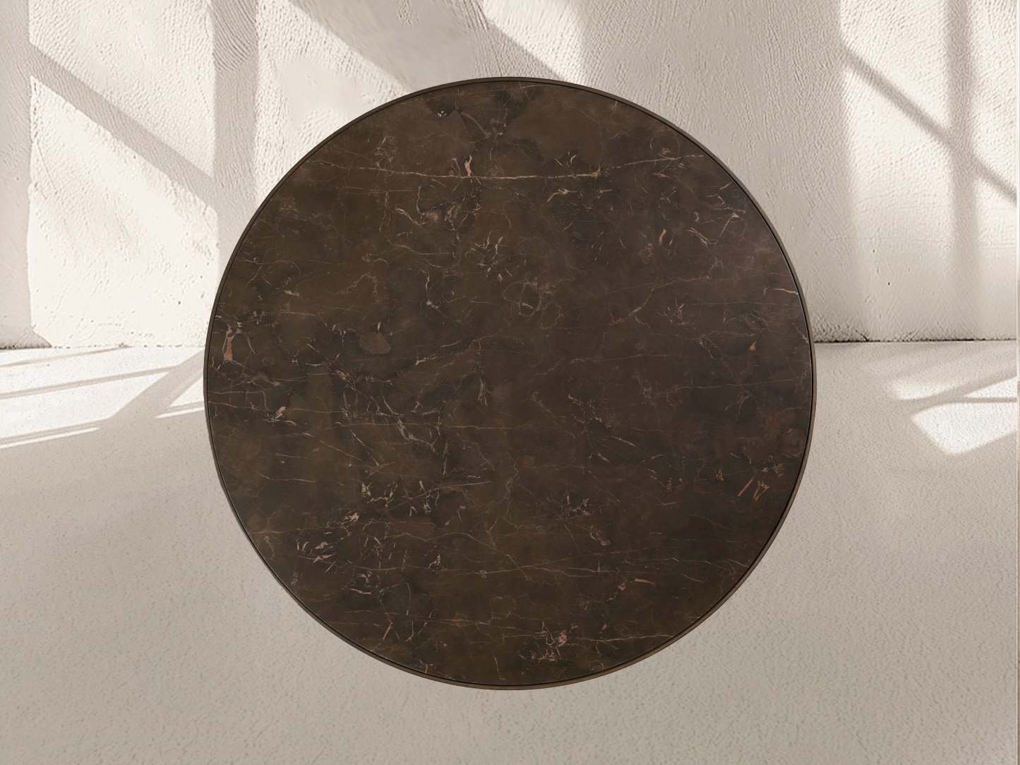Aster Round Oak & Natural Marble Dining Table