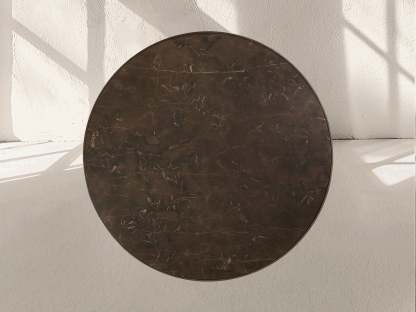 Aster Round Oak & Natural Marble Dining Table
