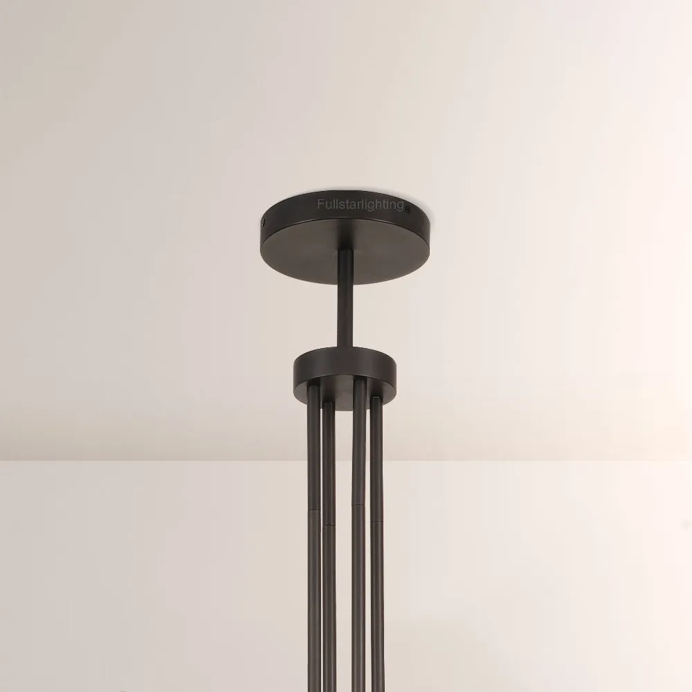 Cannele Glass Round Chandelier 36''