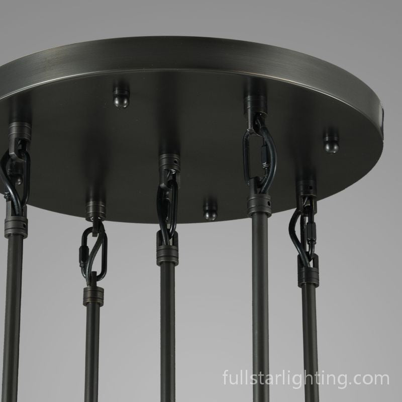 Raindrop Round Chandelier 5 Lights 14"D-Fullstarlighting