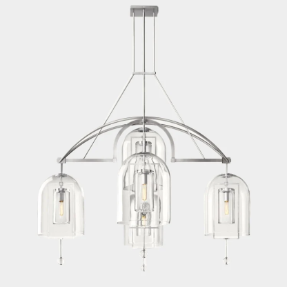 FULCRAL ROUND CHANDELIER 61" 5-LIGHTS