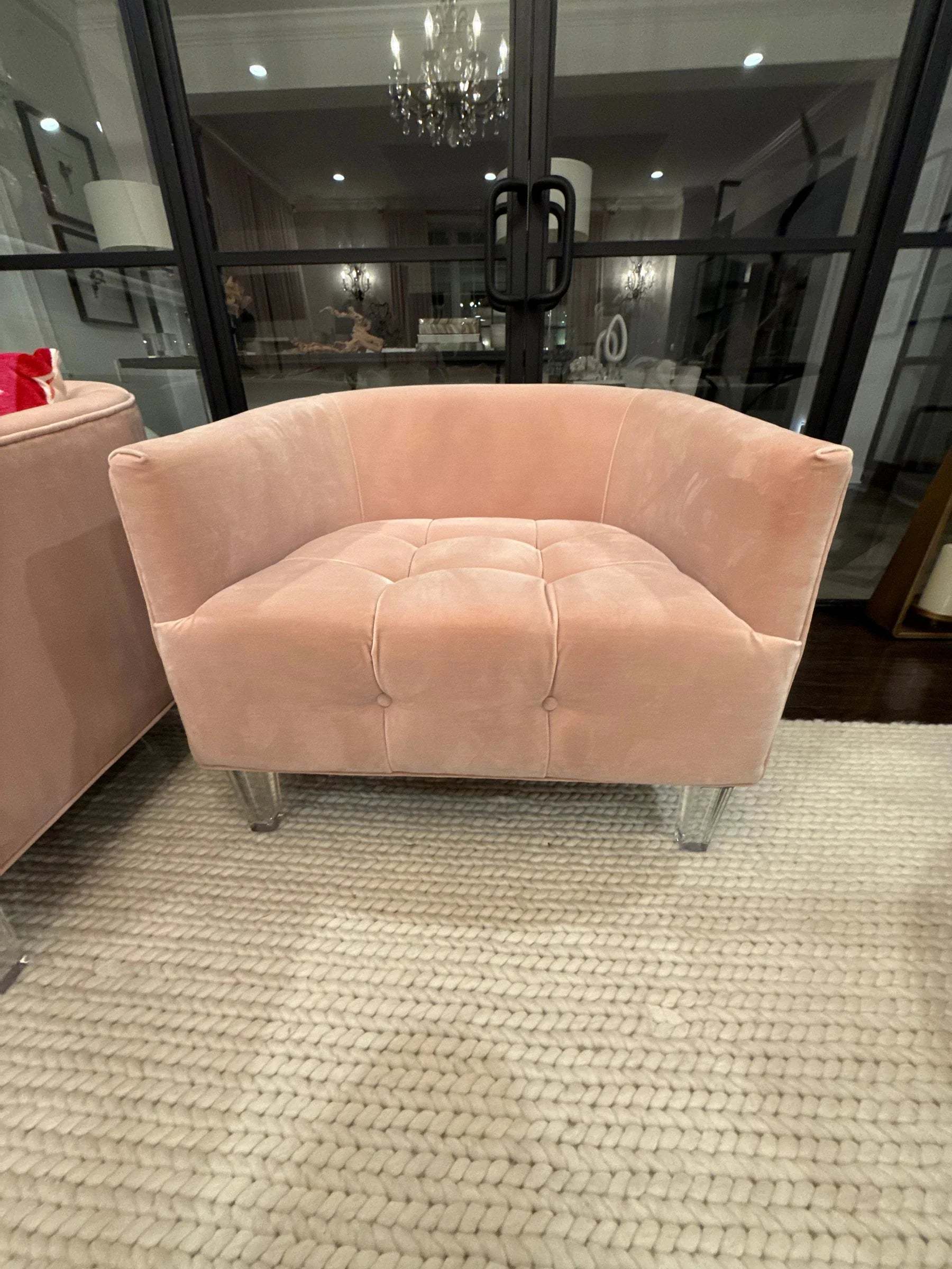 Kalar Arm Chair Pink-Fullstarlighting