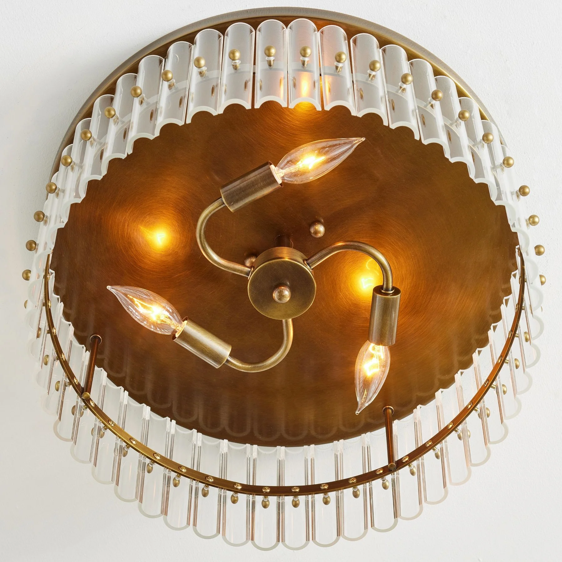 Molly Crystal Round Flush Mount-Fullstarlighting