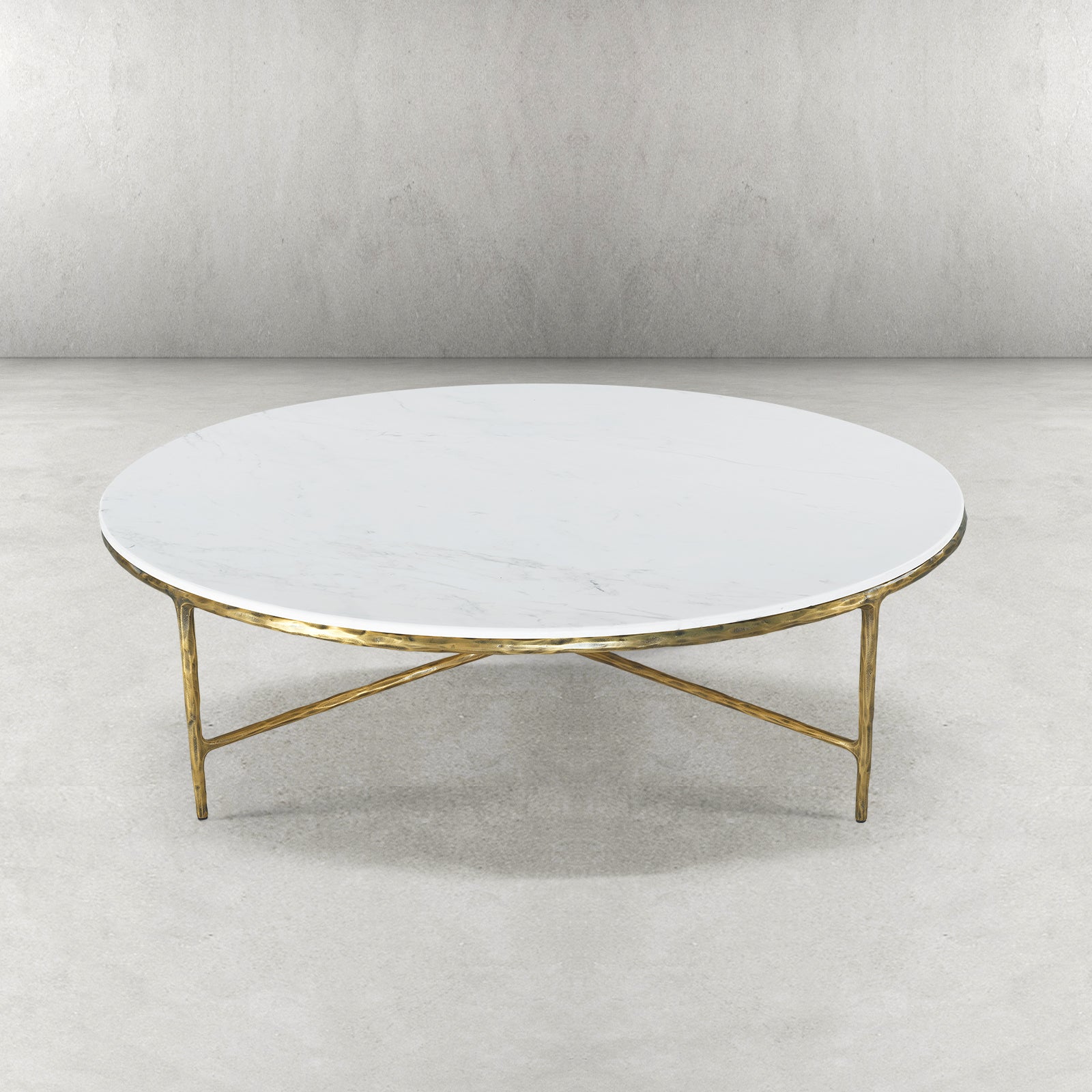 Thaddeus Marble Round Coffee Table 55"D-Fullstarlighting