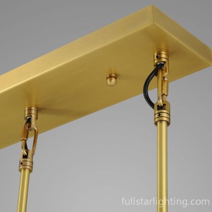 Raindrops 5-Light Rod Rectangular Chandelier
