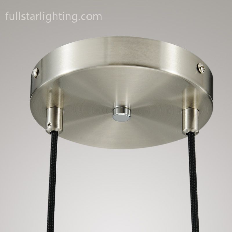Raindrops 2-Light Round Cord Chandelier with Glass Drops-Fullstarlighting