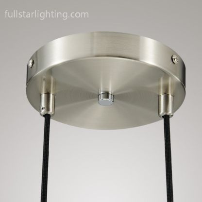 Raindrops 2-Light Round Cord Chandelier with Glass Drops-Fullstarlighting