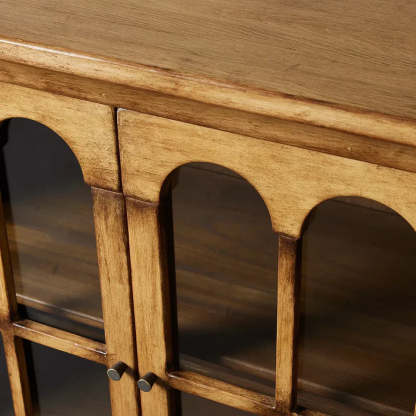 Merritt Low Dining Buffet Cabinet Solid Pine Sideboard-Fullstarlighting