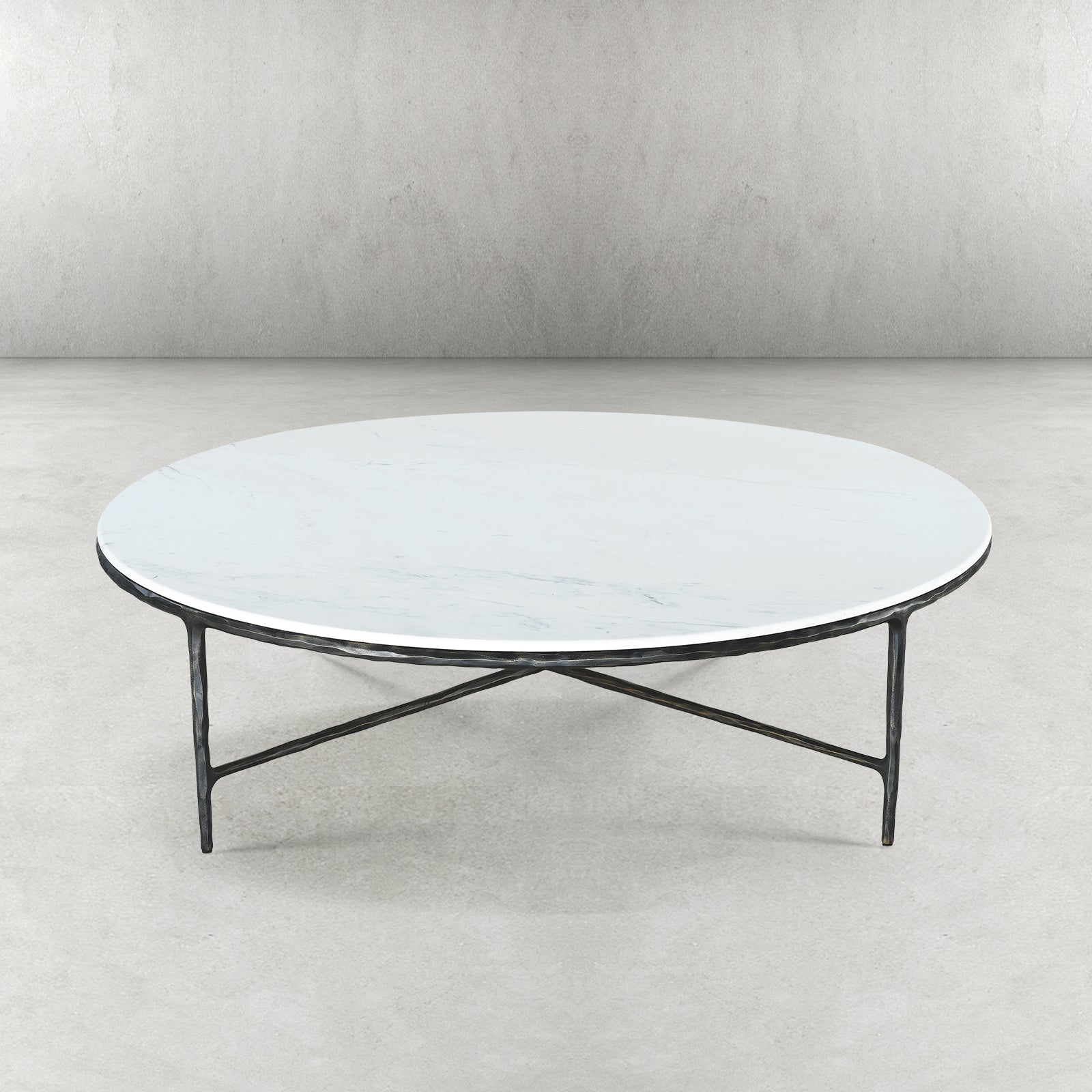 Thaddeus Marble Round Coffee Table 55"D-Fullstarlighting