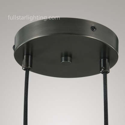 Raindrops 2-Light Round Cord Chandelier with Glass Drops-Fullstarlighting