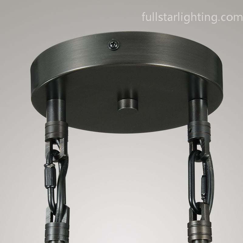 Raindrops 2-Light Rod Round Chandelier-Fullstarlighting