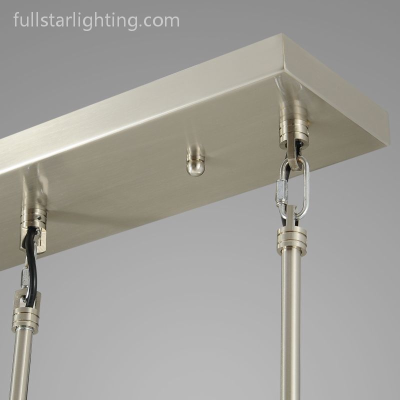 Raindrops 5-Light Rod Rectangular Chandelier-Fullstarlighting
