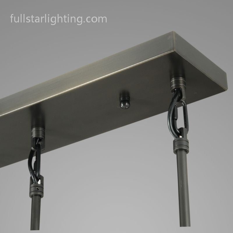 Raindrops 5-Light Rod Rectangular Chandelier-Fullstarlighting