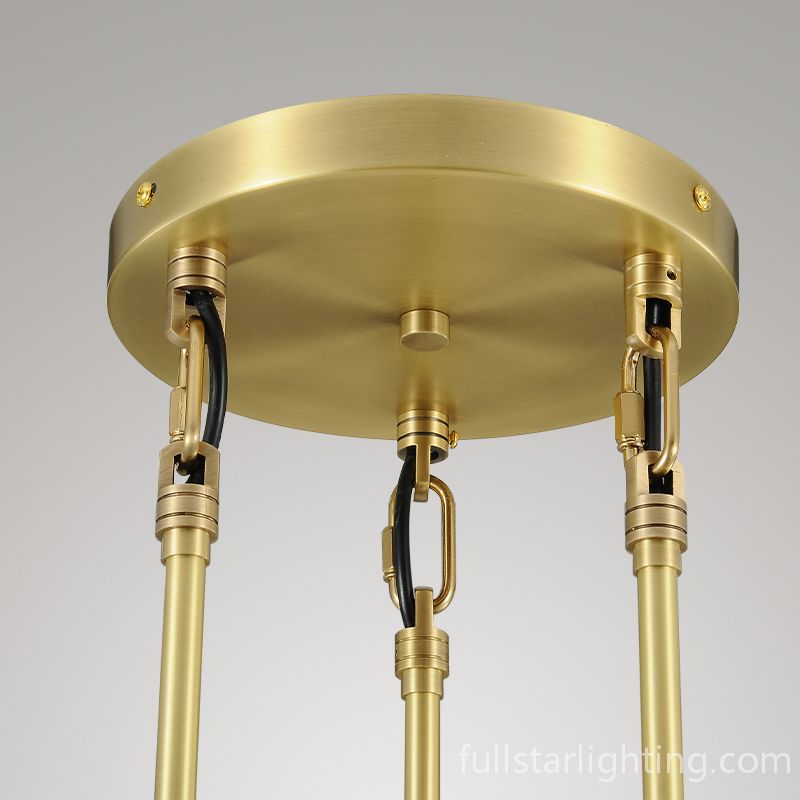 Raindrops 3-Light Rod Round Chandelier-Fullstarlighting