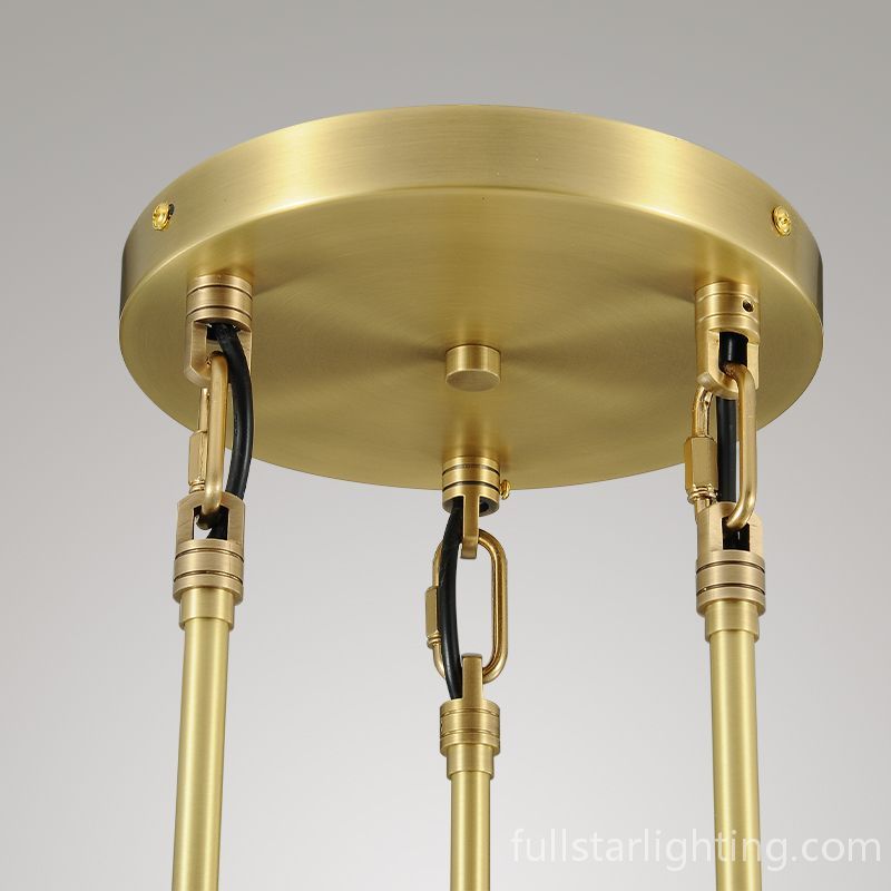 Raindrops 3-Light Rod Round Chandelier-Fullstarlighting