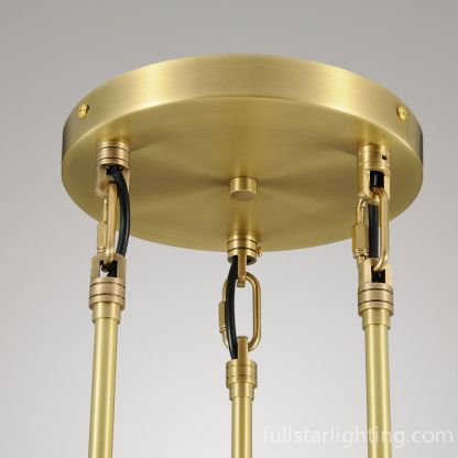 Raindrops 3-Light Rod Round Chandelier-Fullstarlighting