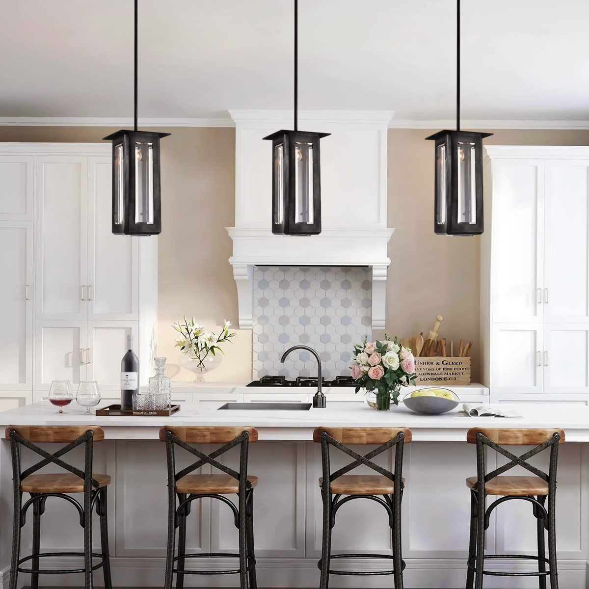 Kalo Rectangle Pendant Light-Fullstarlighting