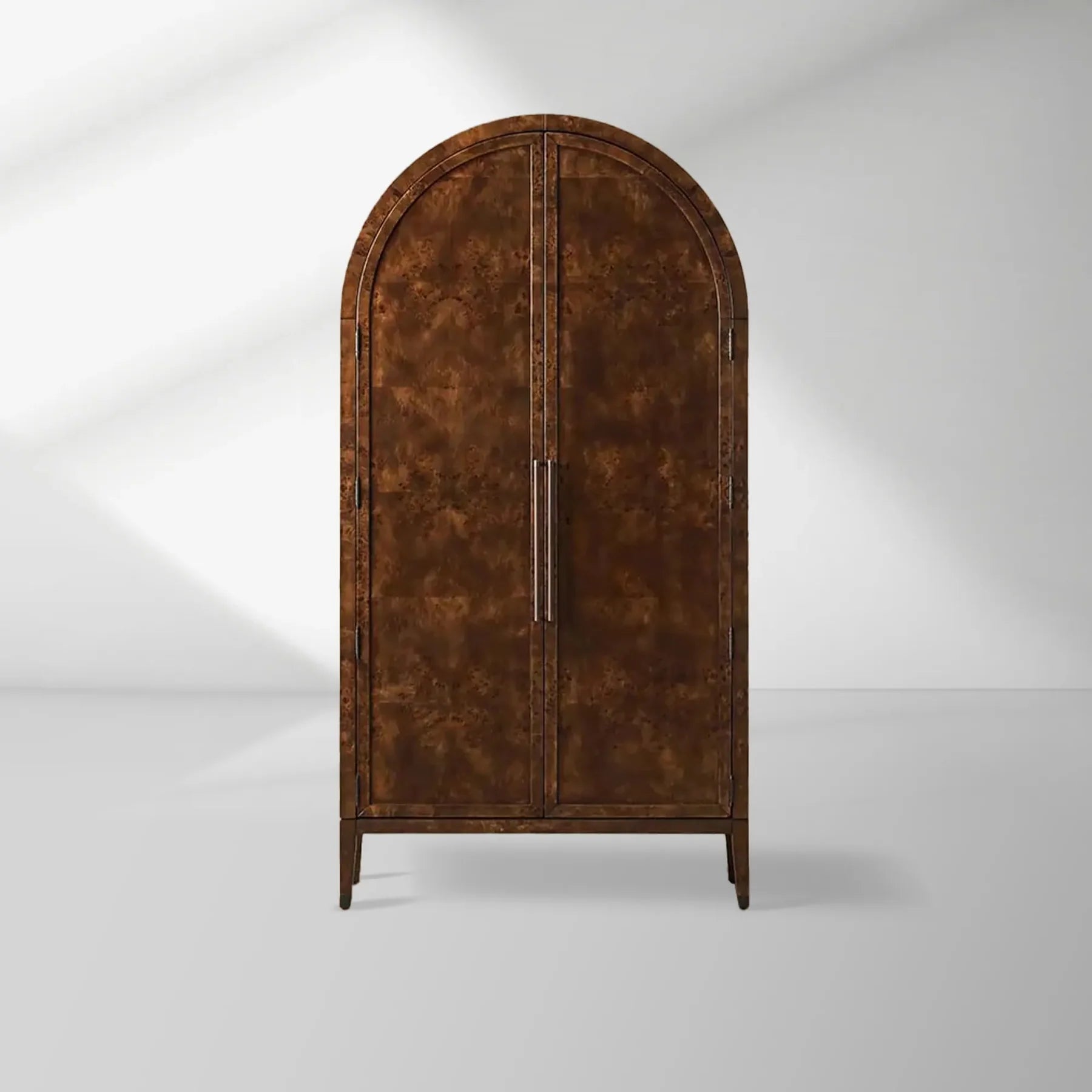Hattie Burl Tall Cabinet Living Room Natural Wood Grain Storage Cabinet-Fullstarlighting