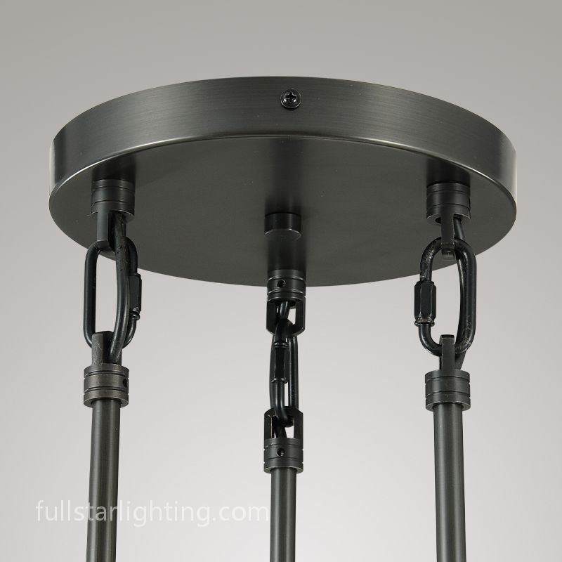 Raindrops 3-Light Rod Round Chandelier-Fullstarlighting