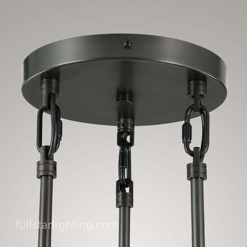 Raindrops 3-Light Rod Round Chandelier-Fullstarlighting