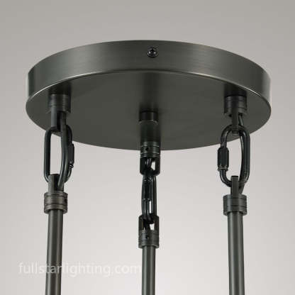 Raindrops 3-Light Rod Round Chandelier-Fullstarlighting