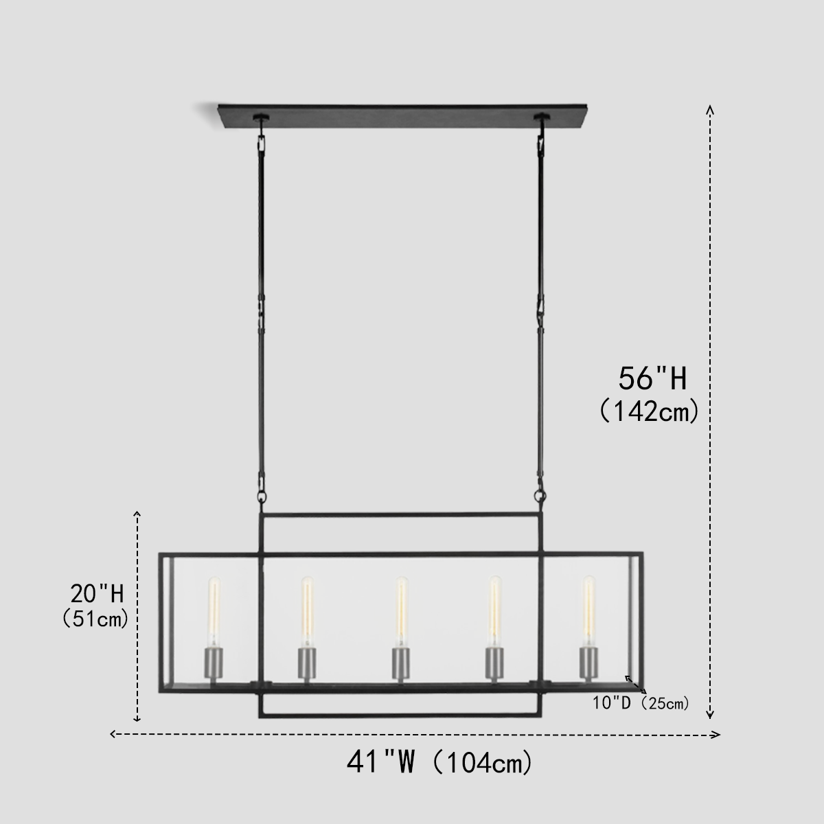 Deckman Linear Chandelier-Fullstarlighting