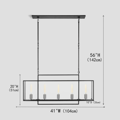 Deckman Linear Chandelier-Fullstarlighting