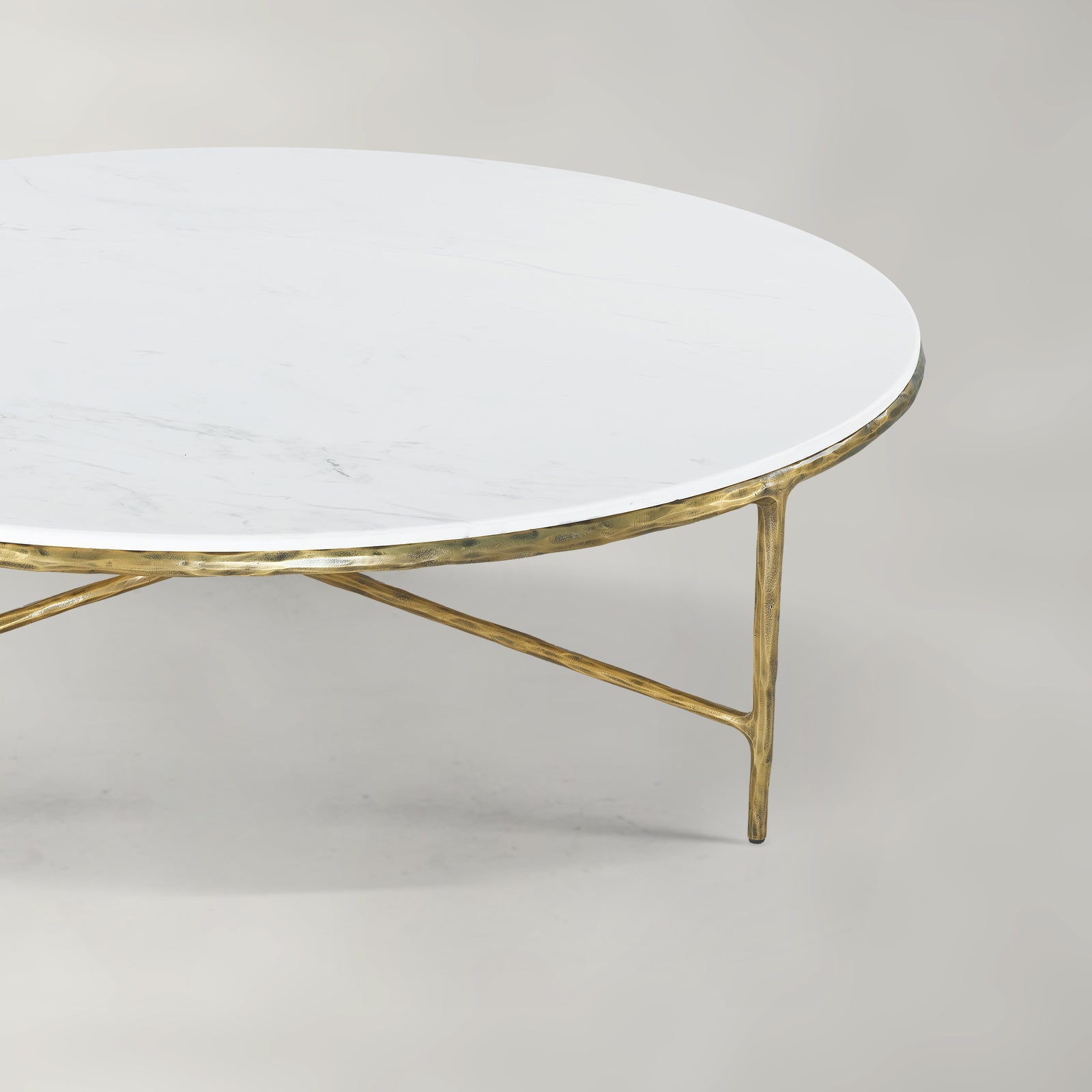 Thaddeus Marble Round Coffee Table 55"D-Fullstarlighting