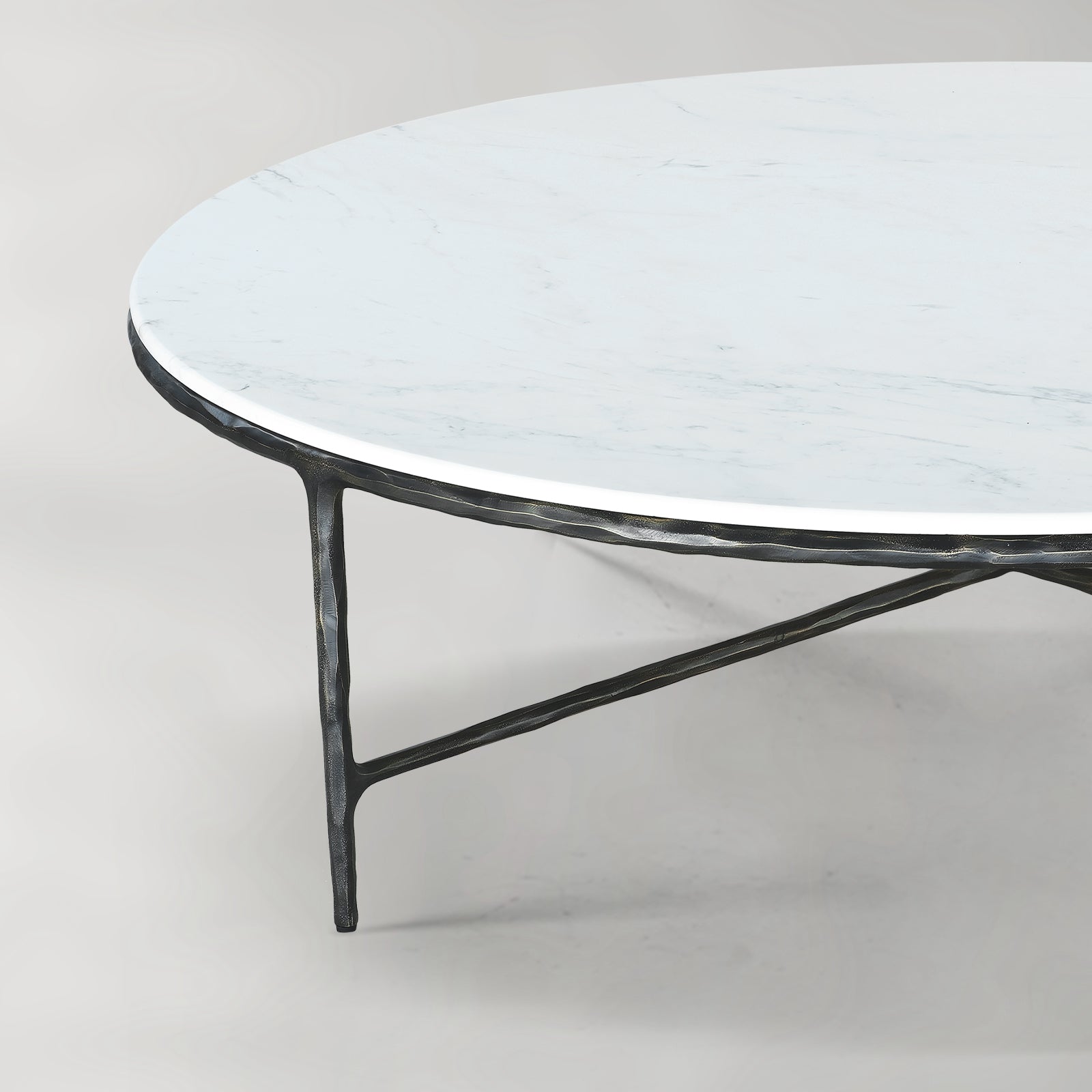 Thaddeus Marble Round Coffee Table 55"D-Fullstarlighting