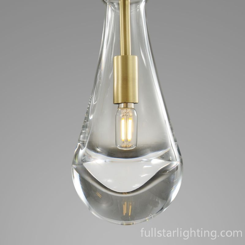 Raindrops 5-Light Rod Rectangular Chandelier