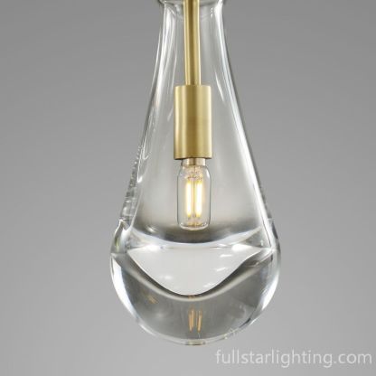 Raindrops 5-Light Rod Rectangular Chandelier