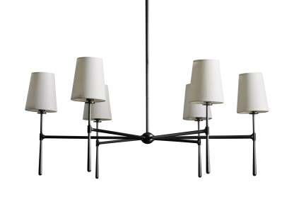 Rhodes Round Chandelier 4/6 Light For Living Room-Fullstarlighting