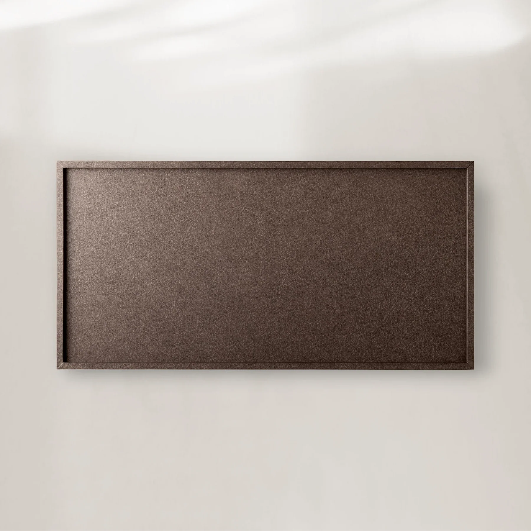 Malone Coffee Table Modern Steel Base With Embossed Leather Shagreen Top-Fullstarlighting