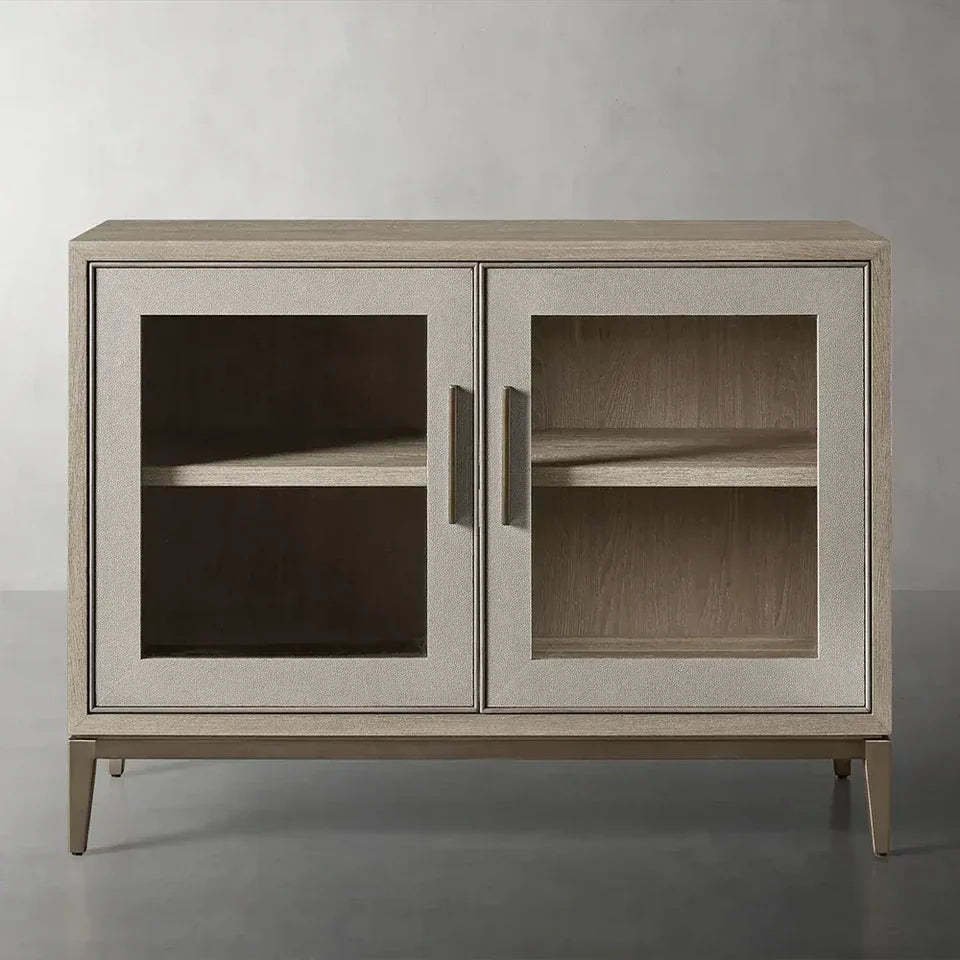 Malone Two Door Cabinet with Glass Doors-Fullstarlighting