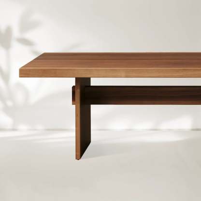 Mihaela Dining Table Handcrafted Romanian Oak With Walnut Veneer-Fullstarlighting