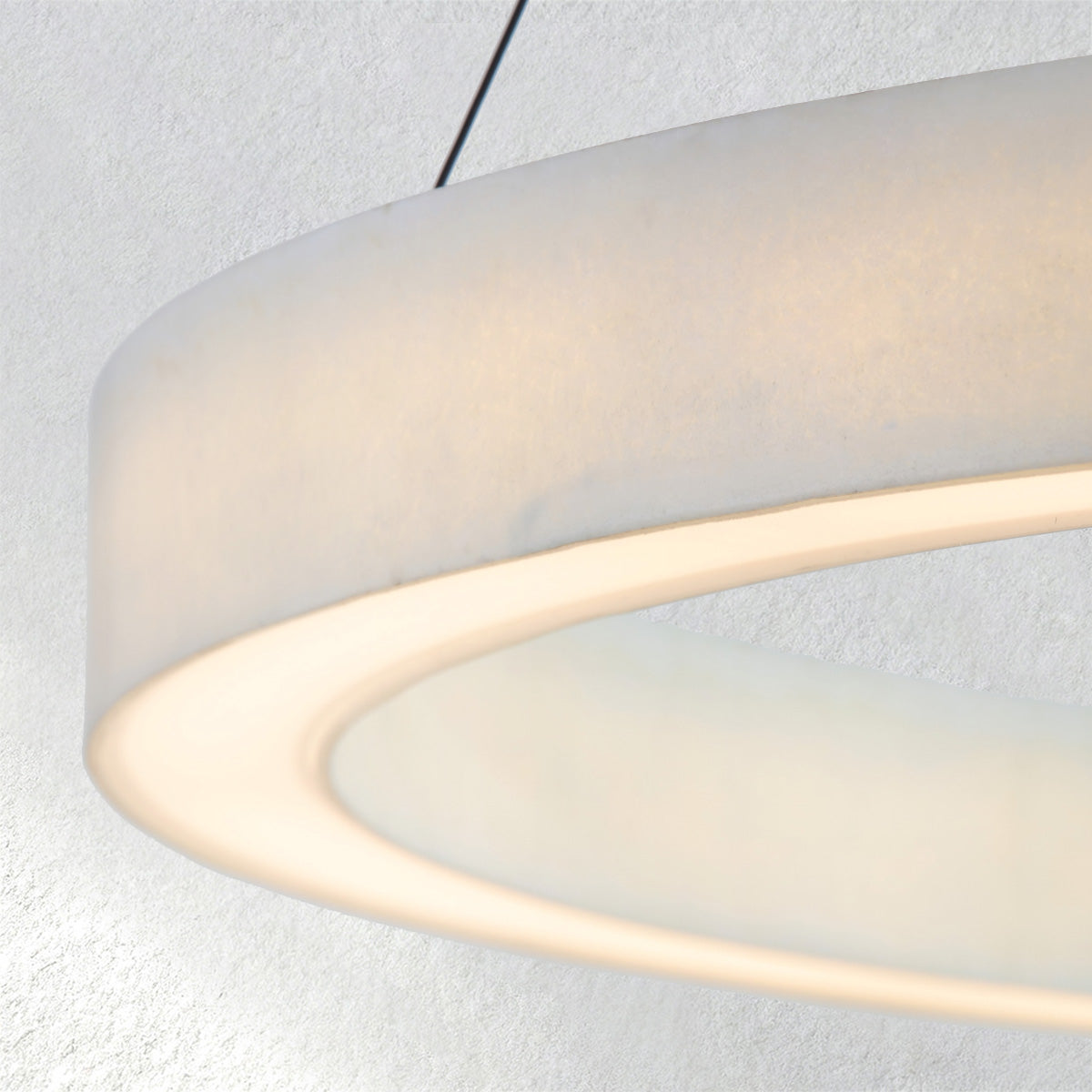Alabaster StoneGlow Round Chandelier-Fullstarlighting