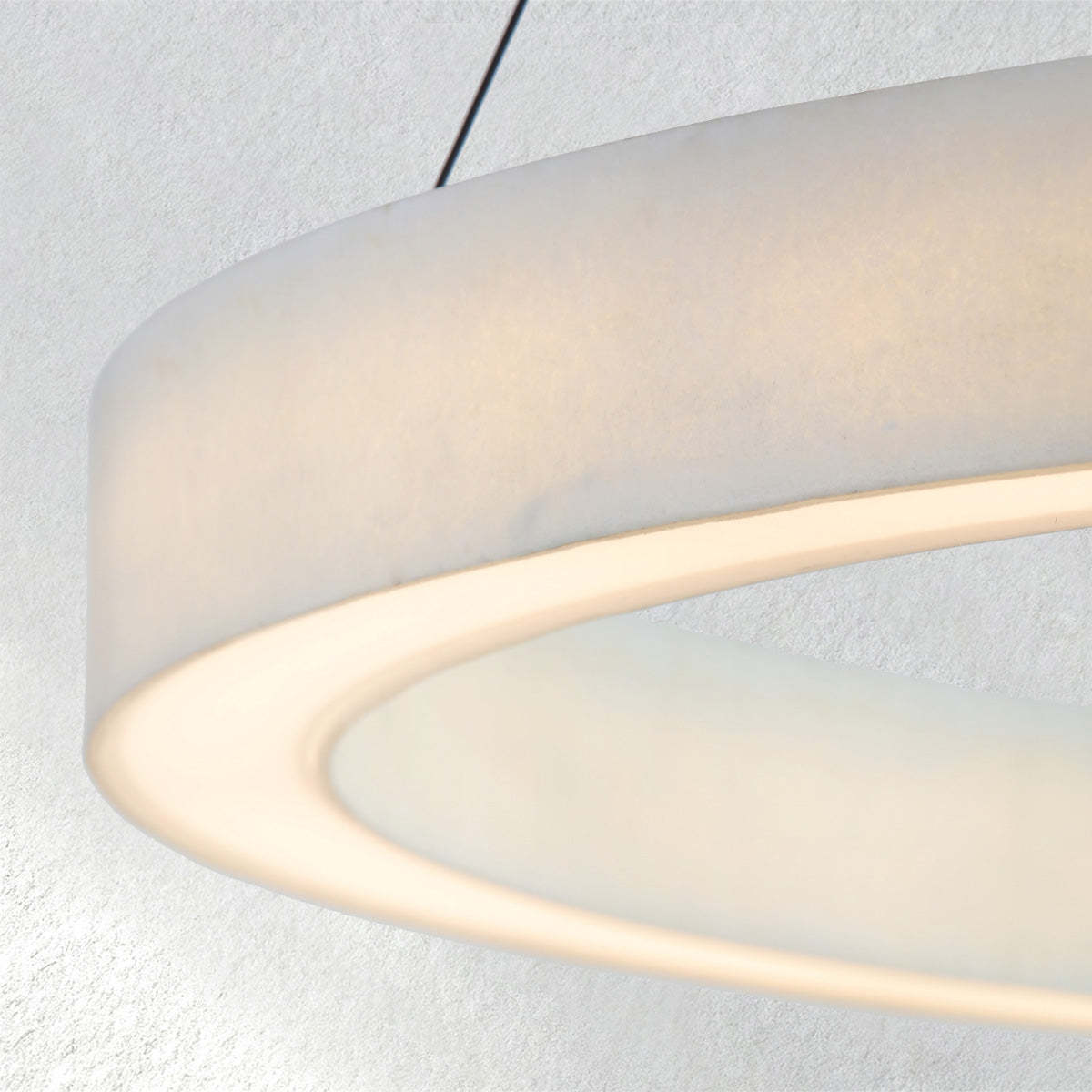 Alabaster StoneGlow Round Chandelier