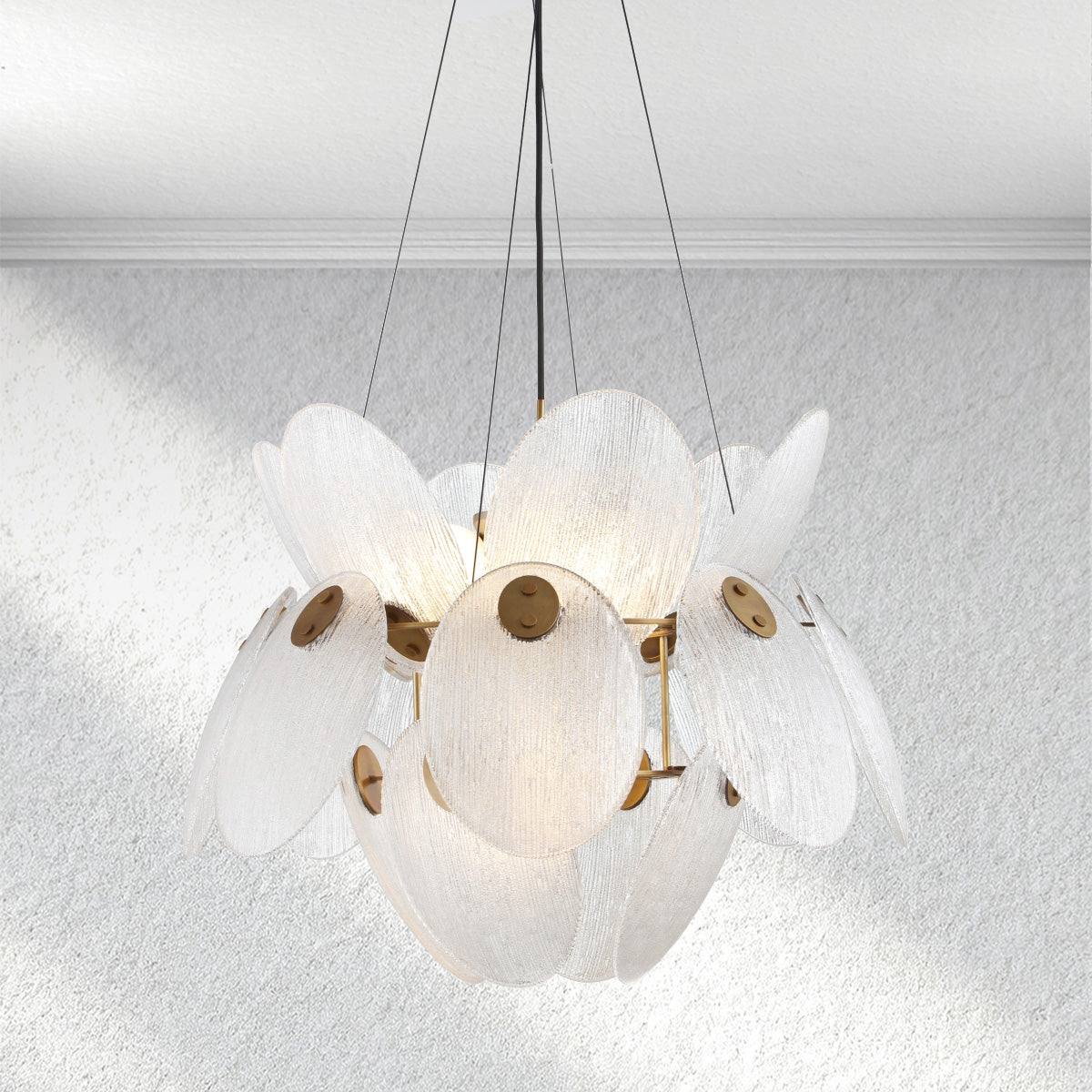 Snow Petal Glass Chandelier