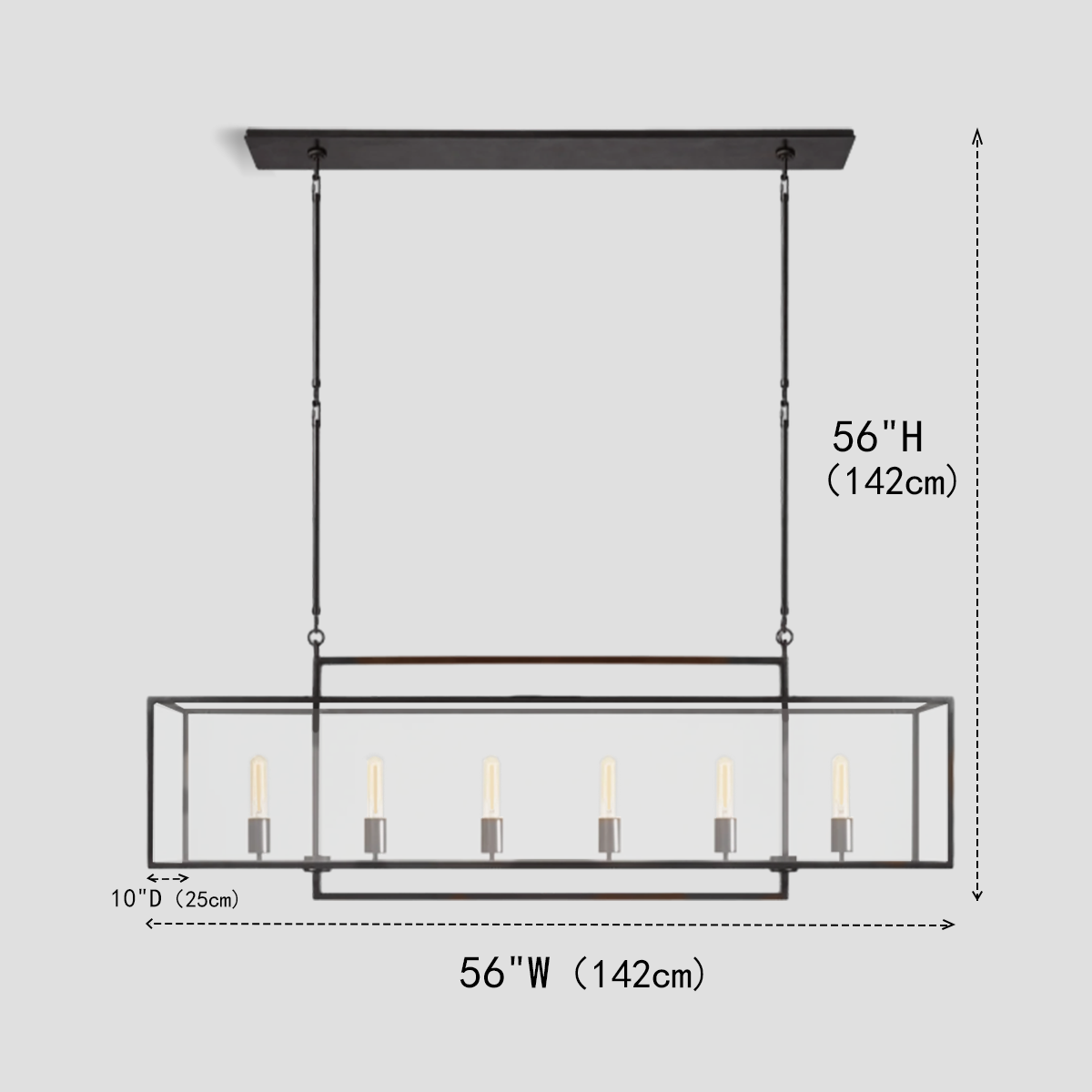 Deckman Linear Chandelier-Fullstarlighting