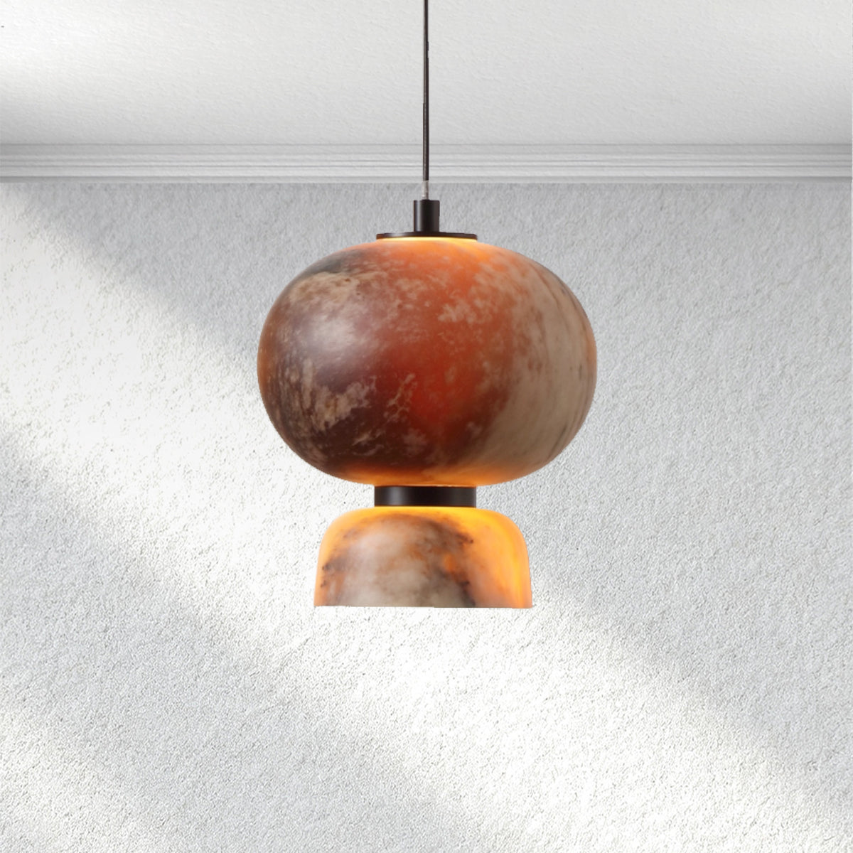 Carey Eterna Alabaster Pendant – Large Circle-Fullstarlighting