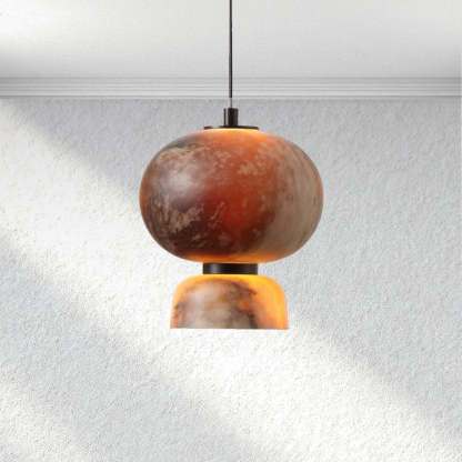 Carey Eterna Alabaster Pendant – Large Circle-Fullstarlighting