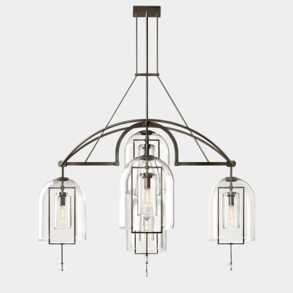 FULCRAL ROUND CHANDELIER 61" 5-LIGHTS