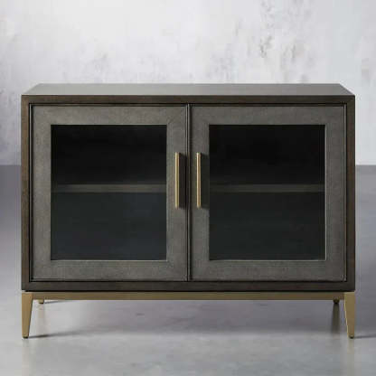 Malone Two Door Cabinet with Glass Doors-Fullstarlighting