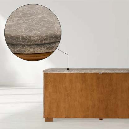 Kensley 4-Door Sideboard, Grey Emperador Marble
