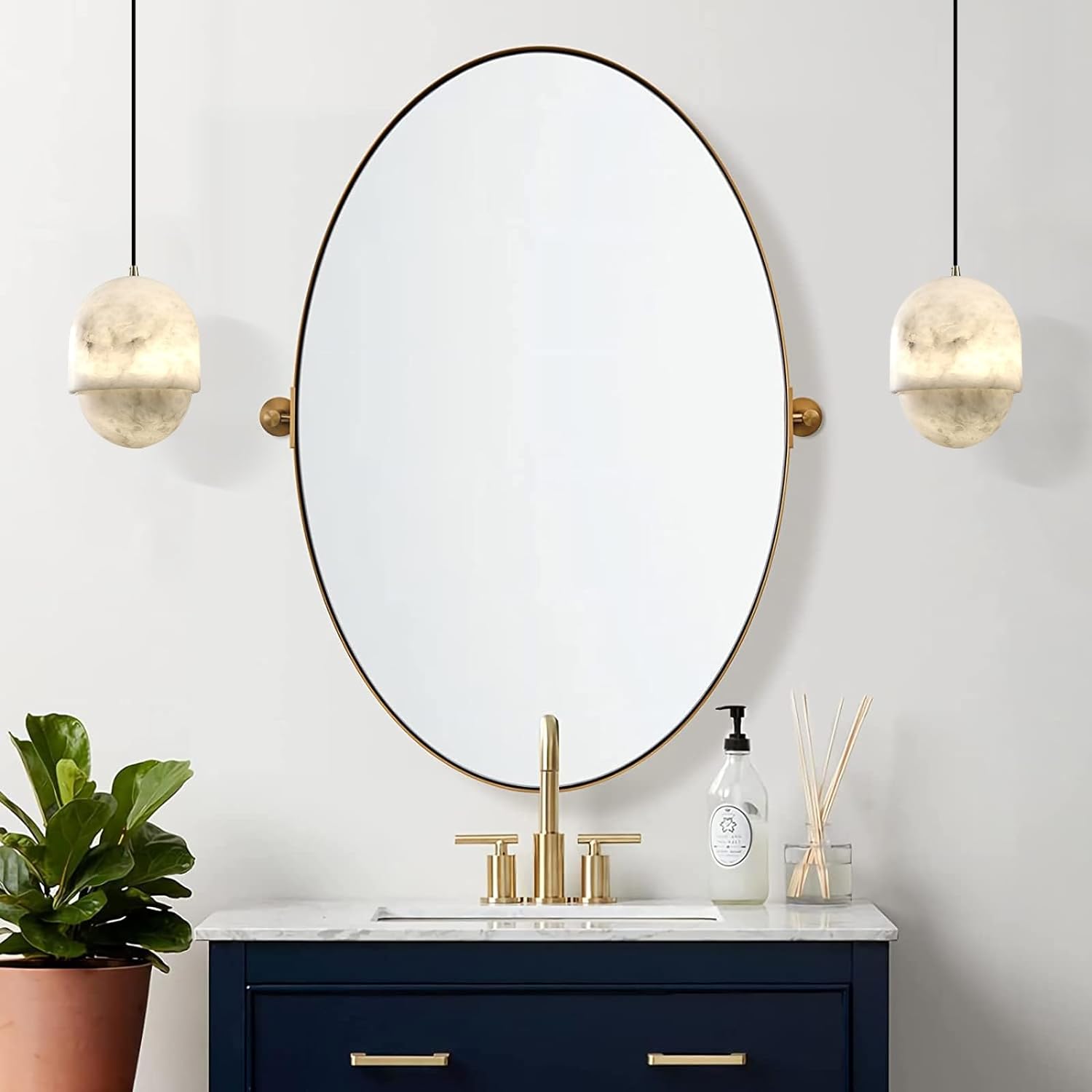 Capsule/Bilayer/Raindrop Type Alabaster Marble Modern Pendant for All Scene-Fullstarlighting