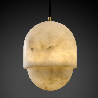 Capsule/Bilayer/Raindrop Type Alabaster Marble Modern Pendant for All Scene-Fullstarlighting
