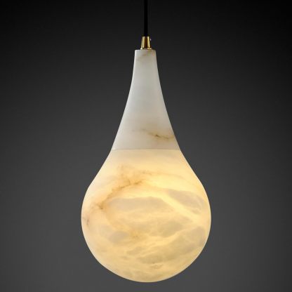 Capsule/Bilayer/Raindrop Type Alabaster Marble Modern Pendant for All Scene-Fullstarlighting